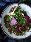 Lentils and roasted beetroots