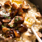 Mushroom chocolate risotto