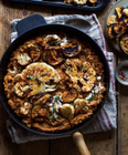 Harissa lentils with cauliflower and aubergine